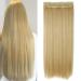 S-noilite Fashion 26 Inches (66cm) Half Full Head One Piece 5clips Clip in Hair Extensions Long Straight Extension Dark Blonde mix Bleach Blonde Dark Blonde mix Bleach Blonde 26 Inch
