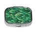 Green Fish Printed Square Pill Box Portable Travelling Pill Box Medicine Organiser