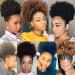 Puff Afro Curly Wig Ponytail - Short Kinky Clip-In Hair Bun | Synthetic Hair Extensions - Buy Online on GoSupps.com