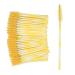 Mascara Brush Disposable Eyelashes Brush Hygienic Fiber Brush Head for Women Female(Yellow)