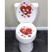 Iconikal 2-Piece Valentine's Toilet Seat Cling Decoration Set - Buy Online on GoSupps.com