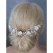 Buy Komunj Flower Hair Jewelry for Brides - Silver Pearl Wedding Hair Vines & Crystal Accessories for Women & Girls - Buy Online on GoSupps.com
