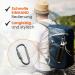 Premium 80mm D-Shaped Screw Carabiner Set with Suspension Lock Durable Aluminum Hook for Camping & Hiking - Silver - Buy Online on GoSupps.com