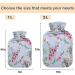 NAANLE 1L Hot Water Bottle with Lid - Cherry Floral Design for Pain Relief & Therapy - Ideal Hand Foot & Back Warmer - Buy Online on GoSupps.com