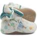 Dotty Fish Cotton Baby Booties with Suede Sole - Teal Fleece Safari Animals, 0-6 Months - Buy Online on GoSupps.com