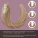 Elailite Real Hair Ponytail Extensions 45cm - Clip-In Remy Smooth Braid #18/613 Ashblond & Bleached Blonde - 115g Best Quality - Buy Online on GoSupps.com