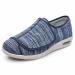 Diabetic Elderly Shoes Breathable Large Size Diabetic Shoes Comfortable Extra Wide Diabetic Shoes Applies To Post Operation Surgery Diabetes Edema Swollen ( Color : Light blue stripes  Size : 7 ) 7 Light Blue Stripes
