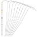 4 Inch Big Eye Curved Beading Needle Stainless Steel Beading Needles Silver Curved Sewing Needles DIY Bead Spinner Needles Craft Curved Needles Sewing Tool for Bead Needles Tool (10 Pieces)