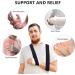 Adjustable Padded Arm Sling for Shoulder Injury - Adult Shoulder Support for Fixation of Joint Dislocation, Post-Operative Care, and Arm Fractures - Black - Buy Online on GoSupps.com