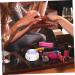 FRCOLOR Nail Art Crystal Cup Glass Terrarium Nail Art Cleaning Tool Nail Salon Supply Crystal Cleaning Cup Nail Art Liquid Container Nail Liquid Cup Purple White Crystal Powder With Cover - Buy Online on GoSupps.com