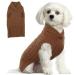 Hjumarayan dog sweater - soft & warm dog sweater medium -sized dogs dog sweater knit with reversal sweater for dogs yorkshire French bulldog (brown XL) XL brown