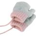 Kids Toddlers Thermal Gloves Mittens | Winter Warm Knitted Gloves with String | Fleece Lined | Anti-Lost String | Boys Girls Age 1-4 | Grey - Buy Online on GoSupps.com