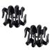 6 Pieces 6 cm No-Slip Octopus Hair Clips - Black Hairpins with Grip - Buy Online on GoSupps.com