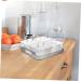 MAGICLULU Cookies Case 1 Set Four Grid Fruit Plate Storage Box Light Luxury Plastic Tray Grey 21X21X8CM - Buy Online on GoSupps.com