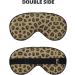 Yellow Leopard Print Unisex Sleep Mask - Double-Sided Eye Mask for Sound Sleep & Skin Care - Buy Online on GoSupps.com