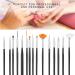 15-Part Compact Nail Art Pen Brush Set | Professional Nail Manicure Tools for Studios & Schools | International Shipping Available - Buy Online on GoSupps.com