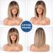 Shop Emmor Ashblonde Wigs with Curtain Bangs | Shoulder-Length Heat-Resistant Synthetic Wigs for Natural Everyday Use - Buy Online on GoSupps.com