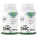 PlantVital Zinc Supplements 50mg (240 Count) - Immune Support Healthy Bones Hair Nail and Skin with Zinc Gluconate 50mg - Made in Canada - Additive-Free - 480 Zinc Tablets 240 count (Pack of 2)