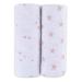 Ely's & Co. Toddler Bed Sheet 2 Pack - 100% Jersey Cotton, Baby Girl - Dusty Rose & Mauve Pink Stars - Buy Online on GoSupps.com