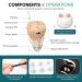 iBstone Rechargeable Hearing Aid Set for Seniors - Mini Completely-in-Canal Amplifier with Noise Reduction Technology in Beige - Buy Online on GoSupps.com