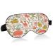 Mushrooms and Plants Eye Mask for Sleep Light Blocking Funny Sleeping Mask with Adjustable Strap Cartoon Forest Magic Soft Lightweight Eye Cover Blindfold for Men Women Work Travel Naps