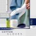 Charmics 5 Pairs White Cotton Moisturizing Gloves for Dry Hands - 10 Count, 9 Inch Eczema Gloves for Women and Men - Washable and Premium Quality - Buy Online on GoSupps.com