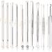 Blackhead Remover Tool Kit 10 Pieces Comedone Extractor Tool Blemish Whitehead Removal Acne Needle Pimple Spot Popper Stainless Steel Gold - Buy Online on GoSupps.com