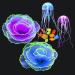 Buy Cayway Aquarium Decoration: 2 Shining Coral 2 Artificial Jellyfish & 10 Bright Mussels - Perfect for Aquariums | International Shipping Available - Buy Online on GoSupps.com
