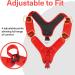 Adjustable Breathable Dog Harness for Small Medium Large Dogs - Red (45-66cm) - Buy Online on GoSupps.com