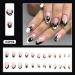 Short Glossy Press on Nails - Halloween Ghost & Virus Designs - 24Pcs Almond Full Cover Fake Nails for Women & Girls - Buy Online on GoSupps.com