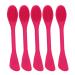 Qukaim Facial Mask Brushes Silicone Face Cleaning Brush with Mix Mask Stick 2 Heads Facial Mask Brushes DIY Skin-Care Tool Rose Red