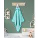 Laynenburg Premium Hooded Baby Towel - 100% Cotton Oeko Tex Cute Panda Design 80x80cm Ideal for Newborns & Children - Perfect Bath Towel for Boys & Girls - Turquoise - Buy Online on GoSupps.com