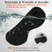 Heated Eye Mask - Vowleike Silk Cordless & Washable Eye Compress for Dry Eyes | Electric Temperature Control Heating Pad for Stye Relief & Eye Fatigue (Black - Buy Online on GoSupps.com