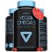 Vegan Omega 3 Capsules - High Strength DHA from Algae Oil with Flaxseed Oil Astaxanthin Vitamin E - Algae Omega 3 Vegan - 60 Easy Swallow Softgel Tablets - Sustainable Vegetarian DHA Supplements
