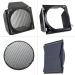 Godox Barn Door BD-04 with Honeycomb Grid for 7 Standard Reflector + Godox LED Video Light with Gel Filters - Photography Lighting Kit - Buy Online on GoSupps.com