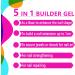 ASENTER 5 in 1 Builder Gels 15ML - Clear Nude Pink Rubber Gel for Nail Extensions, Base & Strengthener - UV/LED Polish Gel for Broken Nails Repair - Buy Online on GoSupps.com