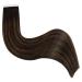 Ugeat Real Hair Tape Extensions - Dark & Medium Brown 60cm 20 Pieces (50g) - #2/6/2 - Buy Online on GoSupps.com