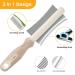 2 in 1 Stainless Dematting Comb for Dogs & Cats - Professional Deshedding Brush for Long Haired Pets - Removes Matted Fur, Knots, Tangles, and Loose Hair - Buy Online on GoSupps.com