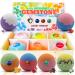 Pack of 6 Bath Bombs for Girls Women with Surprise Inside. 3 Gemstones and 1 Locket Inside 4 Random Bath Bombs. Bath Bubbles spa Gift Set for Girls Women.