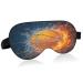 WELLDAY Sleep Mask Basketball in Fire and Water Night Eye Shade Cover Soft Comfort Blindfold Blockout Light Adjustable Strap for Men Women