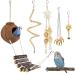 KATUMO Bird Toys, Parakeet Hideout Budgie Perch Cockatiel Swing Lovebird Chew Toys Bird Cage Accessories for Small Birds 6pcs