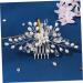 Didiseaon Bridal Pearl Comb Rhinestone Hair Comb Rhinestone Hair Clip Hair Accessories for Bride Bridal Hair Clip Bridal Headpiece Barrettes for Girls Women's Manual Abs Hair up - Buy Online on GoSupps.com
