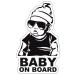 Baby on board sticker 12x7cm Auto Sticker -Finest Folia car sticker UV weatherproof waterproof waterproof hangover r042 (boy baby on board) young baby on board