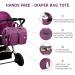 Pomelo Best Diaper Bag - Waterproof Diaper Pad 2 Stroller Hooks Adjustable Shoulder Strap | Multifunctional Travel Bag in Dark Purple - Buy Online on GoSupps.com