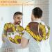 Watercolor Sunflower Beard Bib Apron - Waterproof Hair Catcher for Men | Non-Stick Grooming Cape with Suction Cups | Perfect Gifts for Men - Buy Online on GoSupps.com