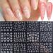 12design/sheet Nail Art Decor White Black Manicure DIY Valentine Design Nail Stickers Mandala Flower Leaf 3D Lace(02) Style2 - Buy Online on GoSupps.com