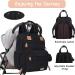 Diaper Bag Backpack with Changing Station, Pad, Pacifier Case, & Stroller Straps for Baby Girl/Boy - Black | Baby Registry Must-Have - Buy Online on GoSupps.com