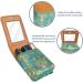 Travel Lipstick Organizer Case | Portable Makeup Bag with Mirror | Ethnic Style Golden Sea Turtle Design - Shop Internationally - Buy Online on GoSupps.com