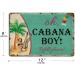 Ruoruo Cabana Boy Metal Sign 12x8 Inch - Vintage Bar Decor for Home, Pool, Tiki Bar - Terrace Cabin Wall Decoration - Tin Sign (zazahua32dd) - Buy Online on GoSupps.com