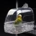 Bird Bath Cage, Cleaning Pet Supplies Cockatiel Bird Clear Bathtub with Hanging Hooks and Bottom Drawer for Little Bird Parrots Spacious Parakeets Portable Shower for Most Birdcage